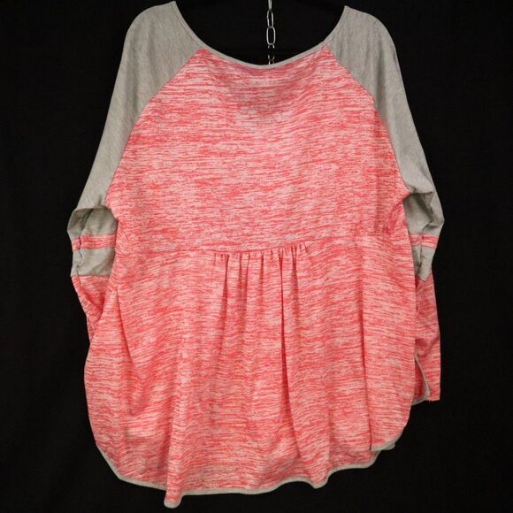 Rosegal 5X Blouse Pink & Gray w/shoe laced sleeve design NEW Renaissance flare - Picture 4 of 5